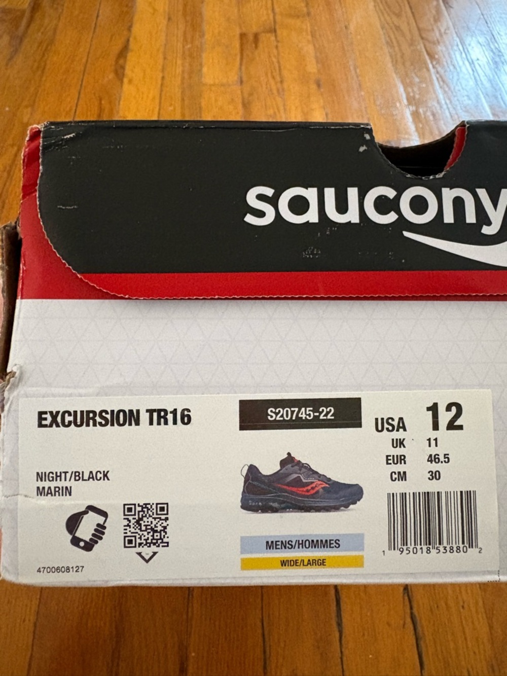 Saucony Men’s Trail Running Shoes - Black with Red Accent - Picture 4 of 4